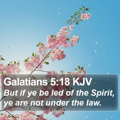 Galatians 5:18 KJV Bible Verse Image