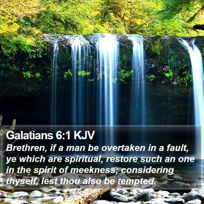 Galatians 6:1 KJV Bible Verse Image