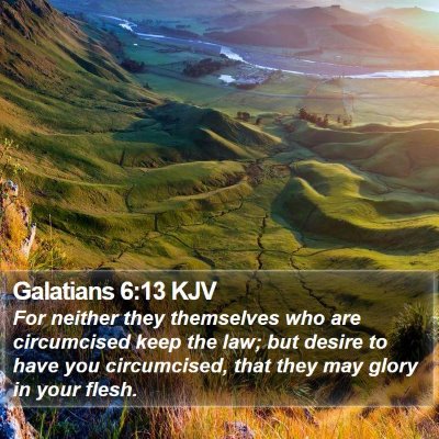 Galatians 6:13 KJV Bible Verse Image
