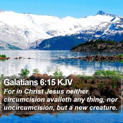 Galatians 6:15 KJV Bible Verse Image