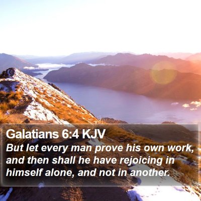 Galatians 6:4 KJV Bible Verse Image