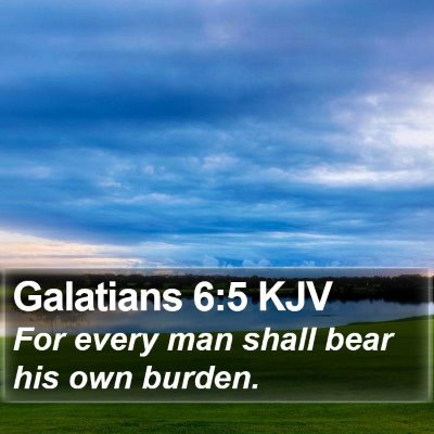 Galatians 6:5 KJV Bible Verse Image