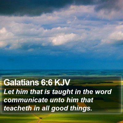 Galatians 6:6 KJV Bible Verse Image