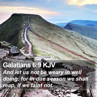 Galatians 6:9 KJV Bible Verse Image