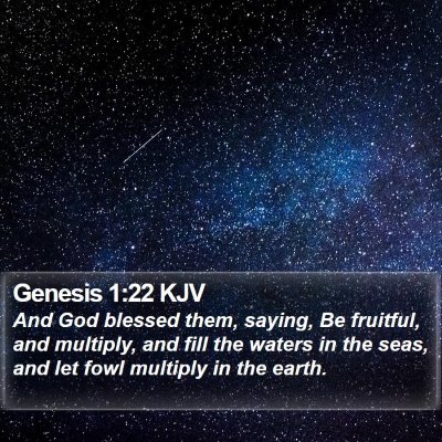 Genesis 1:22 KJV Bible Verse Image