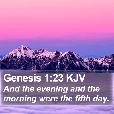 Genesis 1:23 KJV Bible Verse Image