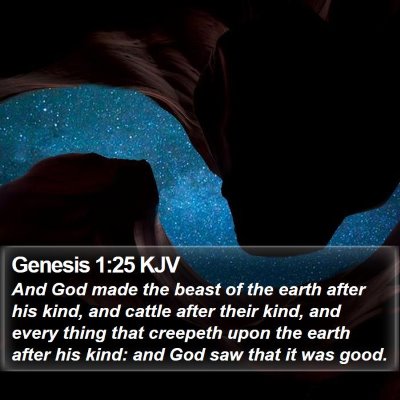Genesis 1:25 KJV Bible Verse Image