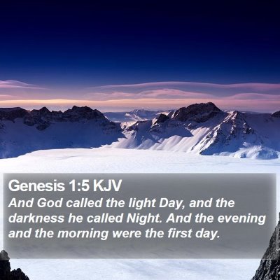Genesis 1:5 KJV Bible Verse Image