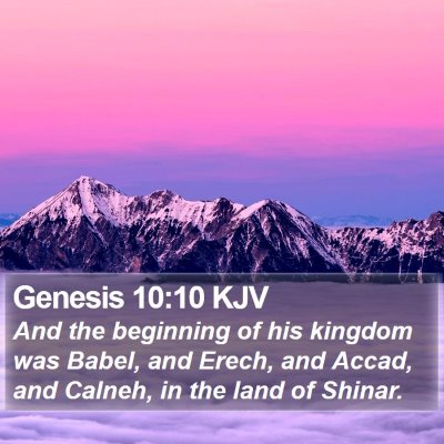 Genesis 10:10 KJV Bible Verse Image
