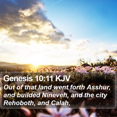 Genesis 10:11 KJV Bible Verse Image