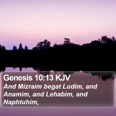 Genesis 10:13 KJV Bible Verse Image