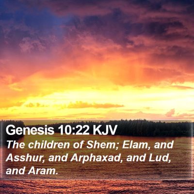 Genesis 10:22 KJV Bible Verse Image