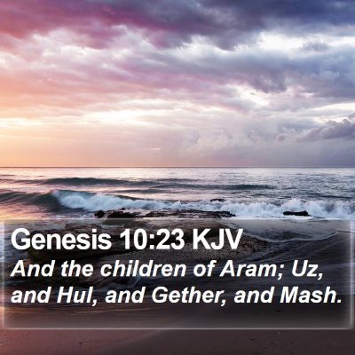 Genesis 10:23 KJV Bible Verse Image