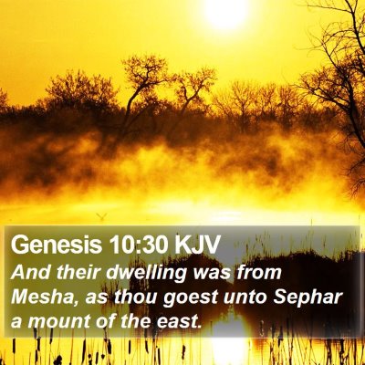 Genesis 10:30 KJV Bible Verse Image