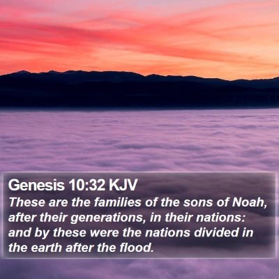 Genesis 10:32 KJV Bible Verse Image