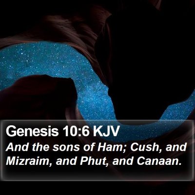 Genesis 10:6 KJV Bible Verse Image