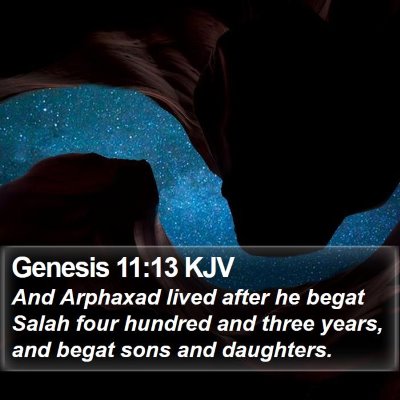 Genesis 11:13 KJV Bible Verse Image