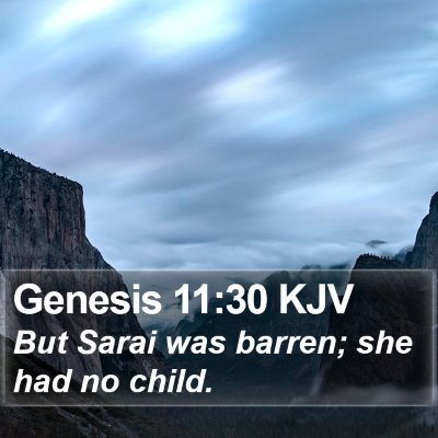 Genesis 11:30 KJV Bible Verse Image
