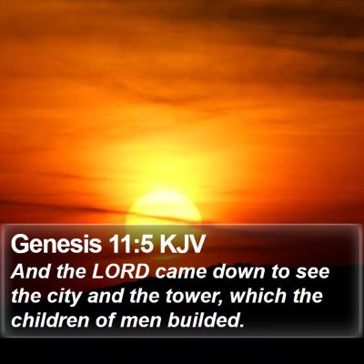 Genesis 11:5 KJV Bible Verse Image