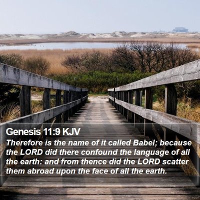 Genesis 11:9 KJV Bible Verse Image