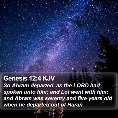 Genesis 12:4 KJV Bible Verse Image