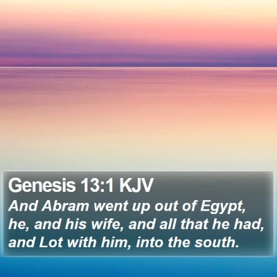 Genesis 13:1 KJV Bible Verse Image