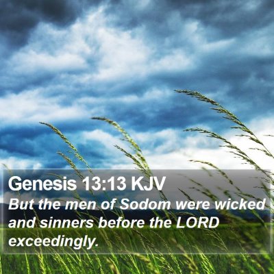Genesis 13:13 KJV Bible Verse Image