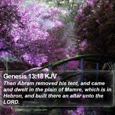 Genesis 13:18 KJV Bible Verse Image