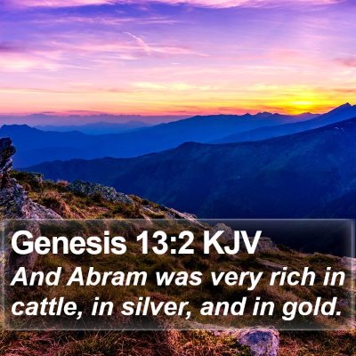Genesis 13:2 KJV Bible Verse Image