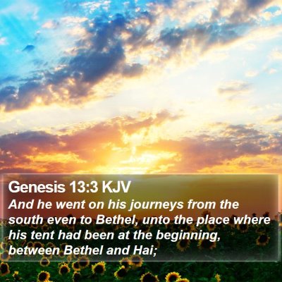 Genesis 13:3 KJV Bible Verse Image