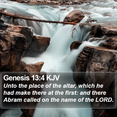 Genesis 13:4 KJV Bible Verse Image