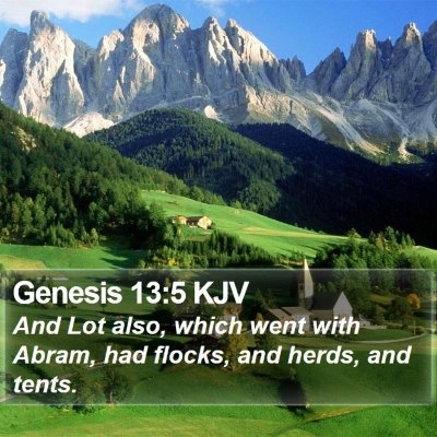 Genesis 13:5 KJV Bible Verse Image