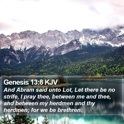 Genesis 13:8 KJV Bible Verse Image