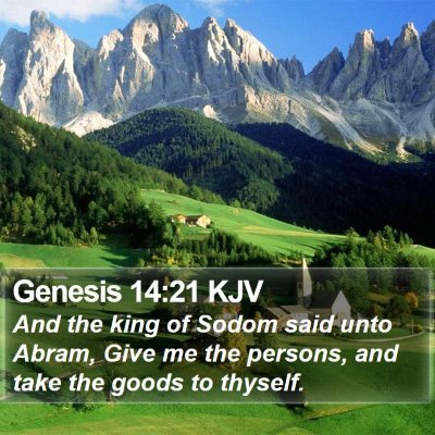 Genesis 14:21 KJV Bible Verse Image