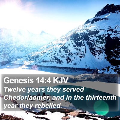 Genesis 14:4 KJV Bible Verse Image