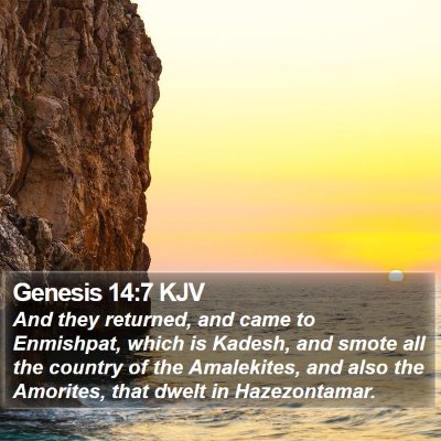 Genesis 14:7 KJV Bible Verse Image