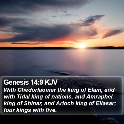 Genesis 14:9 KJV Bible Verse Image