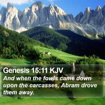Genesis 15:11 KJV Bible Verse Image