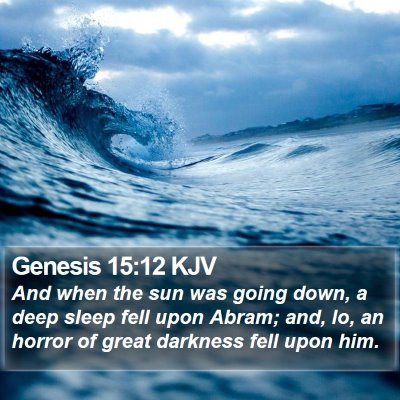 Genesis 15:12 KJV Bible Verse Image