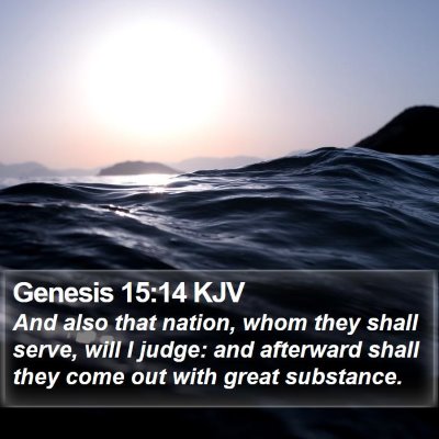 Genesis 15:14 KJV Bible Verse Image