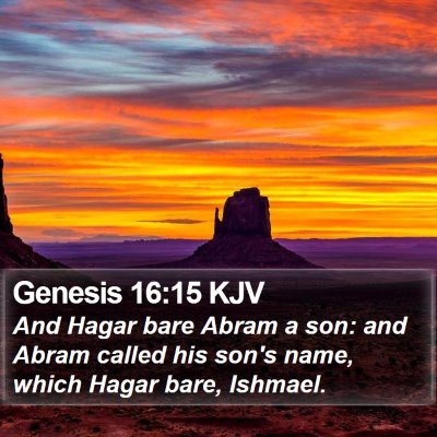 Genesis 16:15 KJV Bible Verse Image