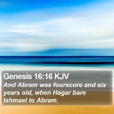Genesis 16:16 KJV Bible Verse Image