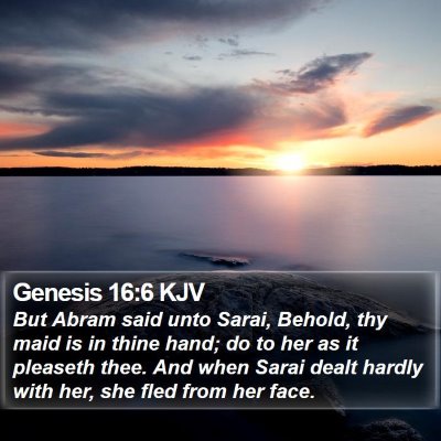 Genesis 16:6 KJV Bible Verse Image