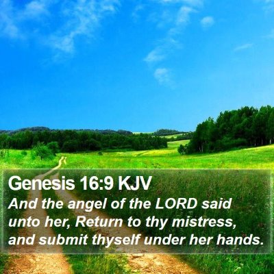 Genesis 16:9 KJV Bible Verse Image