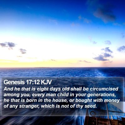 Genesis 17:12 KJV Bible Verse Image