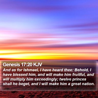 Genesis 17:20 KJV Bible Verse Image