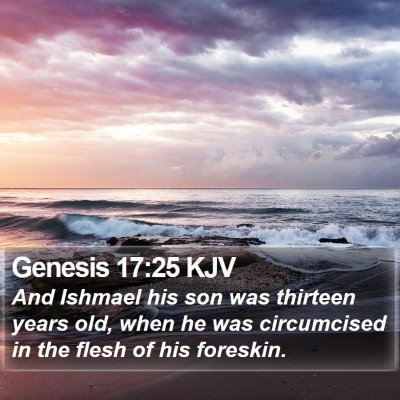 Genesis 17:25 KJV Bible Verse Image