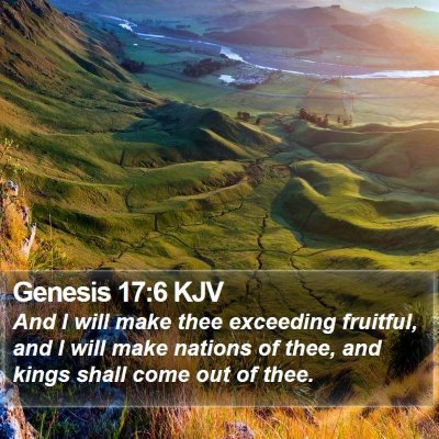 Genesis 17:6 KJV Bible Verse Image