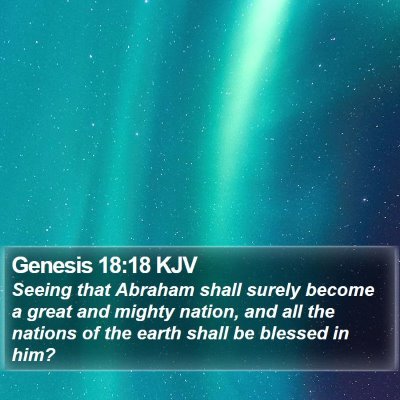 Genesis 18:18 KJV Bible Verse Image