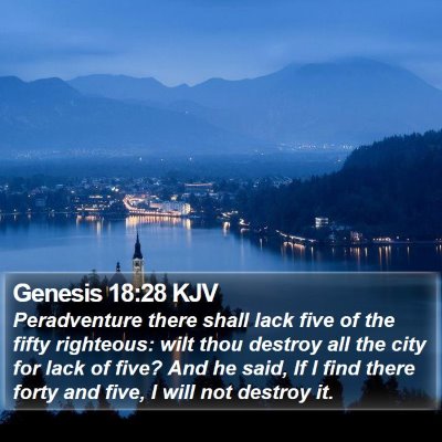 Genesis 18:28 KJV Bible Verse Image